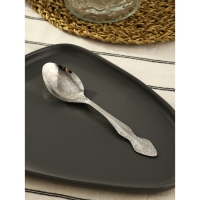 Ложка столовая «Тройка», h=19 см, толщина 2 мм, художественная роспись, цвет серебряный Ложка столовая «Тройка», h=19 см, толщина 2 мм, художественная роспись, цвет серебряный