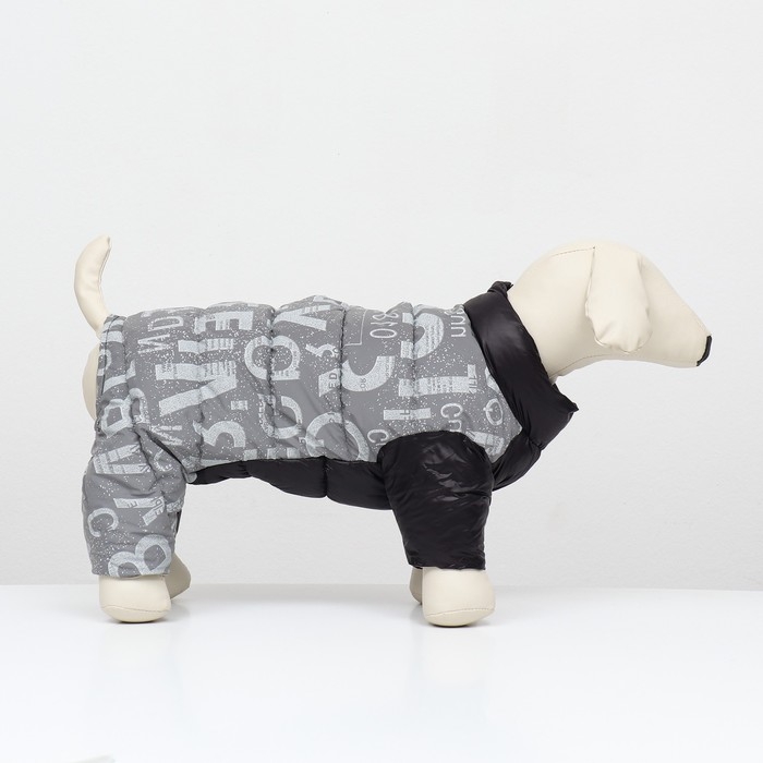 Комбинезон Комбинезон "Ультра" светоотражающий, размер 14 (ДС 32 см, ОГ 42 см, ОШ 31 см), чёрный