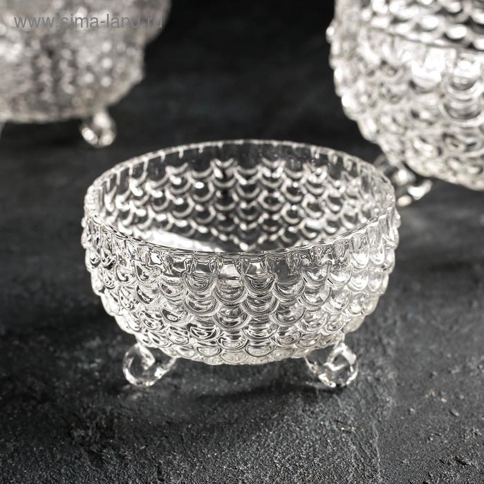 Набор стеклянных салатников &laquo;Облака&raquo;, 7 предметов: 1 шт 18&times;9 см, 6 шт 10&times;6 см