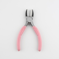 Плоскогубцы с нейлоновыми насадками, для рукоделия, 14 &times; 6,5 см, цвет серебряный/розовый