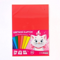 Картон цветной тонированный, А3, 36 листов, 18 цветов, немелованный, двусторонний, в пакете, 140 г/м&sup2;, Коты Аристократы
