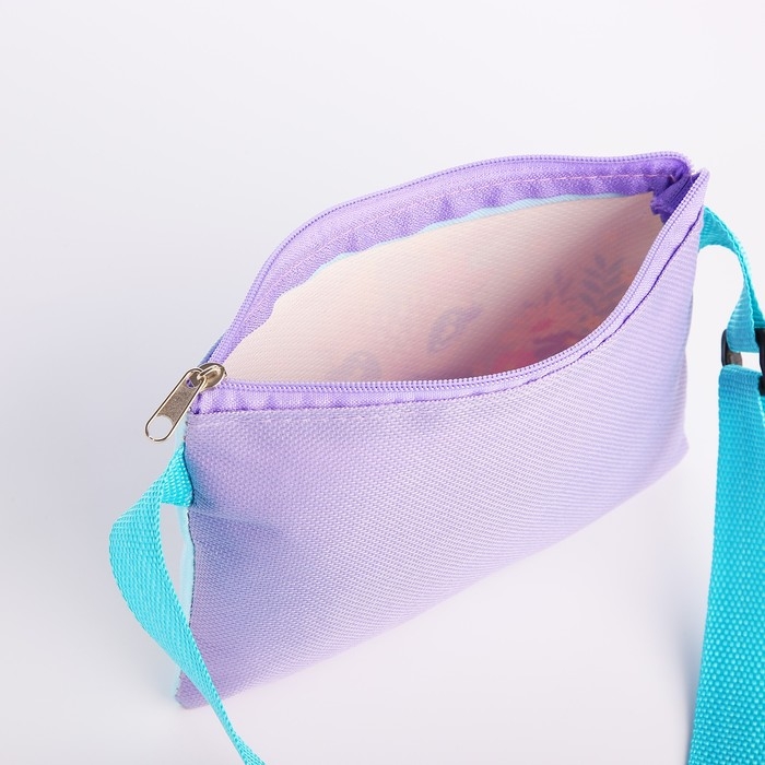 Сумка детская для девочки "Добрый олененок", эко-кожа, голубой, 16х11 см