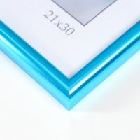 Фоторамка пластик "Радуга" 21х30 см, аквамарин металлик