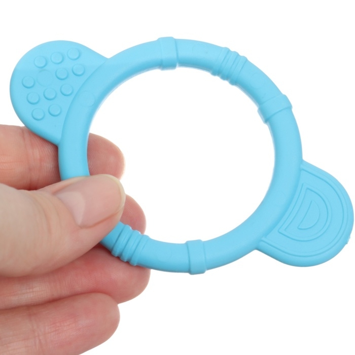 Прорезыватель силиконовый &laquo;Круг&raquo;, цвет голубой, ТЭП, КНОПА