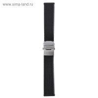Ремешок для часов "Соломон" 22 мм, силикон, l-20 см, черный, Ремешок для часов "Соломон" 22 мм, силикон, l-20 см, черный,