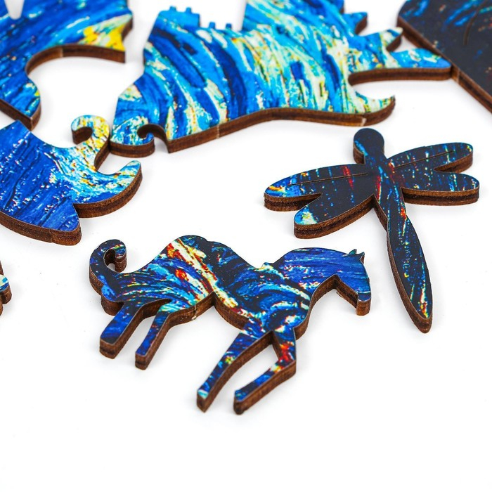 Пазл деревянный фигурный. Винсент Ван Гог «Звёздная ночь», 126 элементов Пазл деревянный фигурный. Винсент Ван Гог «Звёздная ночь», 126 элементов