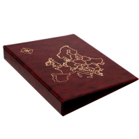 Альбом для монет на кольцах, формат Оптима 230 х 265 мм Calligrata "Карта", входит до 20 листов, обложка искусственная кожа, коричневый Альбом для монет на кольцах, формат Оптима 230 х 265 мм Calligrata "Карта", входит до 20 листов, обложка искусственная кожа, коричневый