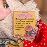 Оберег-домовой "Славуся в льняном колпаке, с рублём", МИКС Оберег-домовой "Славуся в льняном колпаке, с рублём", МИКС