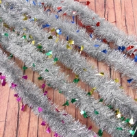 Мишура "Аквамарин" колокольчики, d-6 см, 200 см, микс Мишура "Аквамарин" колокольчики, d-6 см, 200 см, микс