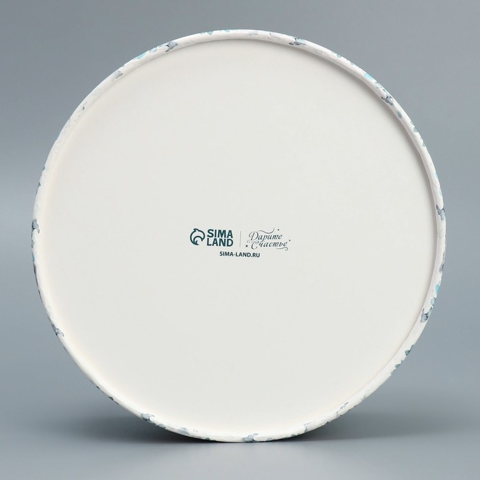 Коробка для макарун тубус с окном &laquo;Сказочных моментов&raquo;, 16 х 16 х 5 см, Новый год