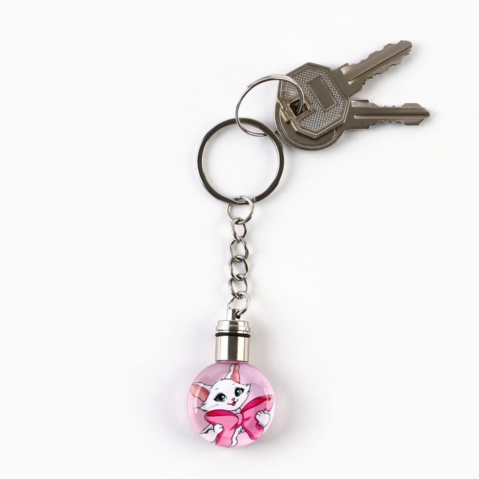 Брелок для ключей с фонариком &laquo;Кошечка&raquo;, 4 х 2 см