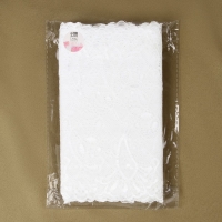 Кружевная эластичная ткань, 190 мм &times; 2,7 &plusmn; 0,5 м, цвет белый