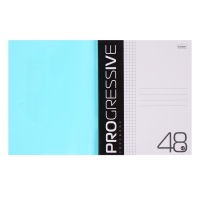 Тетрадь 48 листов в клетку PROGRESSIVE Бирюзовая, пластиковая обложка, блок 65 г/м² Тетрадь 48 листов в клетку PROGRESSIVE Бирюзовая, пластиковая обложка, блок 65 г/м²