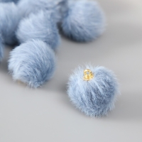 Декор для творчества искусственный мех "Шарик" сине-серый набор 10 шт d=2 см Декор для творчества искусственный мех "Шарик" сине-серый набор 10 шт d=2 см