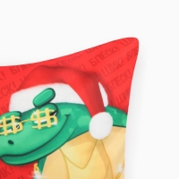 Новый год. Символ года. Змея. Чехол на подушку Этель &laquo;Шикарный праздник&raquo; 40х40 см, велюр