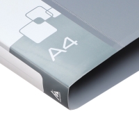 Папка на 2 кольцах А4, Calligrata, 27 мм, 700 мкм, внутренний и торцевой карман, серая Папка на 2 кольцах А4, Calligrata, 27 мм, 700 мкм, внутренний и торцевой карман, серая