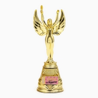 Кубок наградная фигура Ника &laquo;Горяча и бешена&raquo;, пластик, золото, 19,5 х 7,3 см