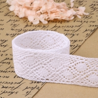 Кружево вязаное, 50 мм &times; 10 &plusmn; 1 м, цвет белый