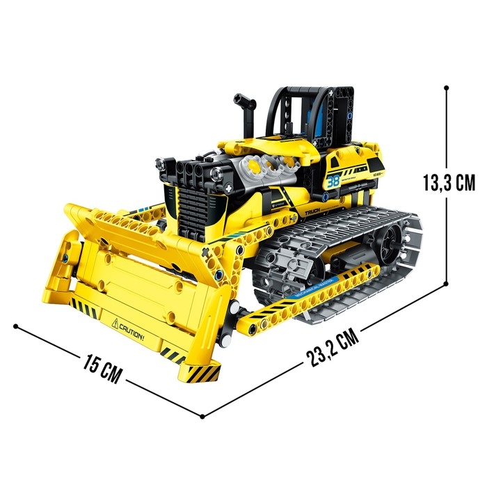 Конструктор радиоуправляемый &laquo;Строительный бульдозер&raquo;, 3 варианта сборки, 452 детали