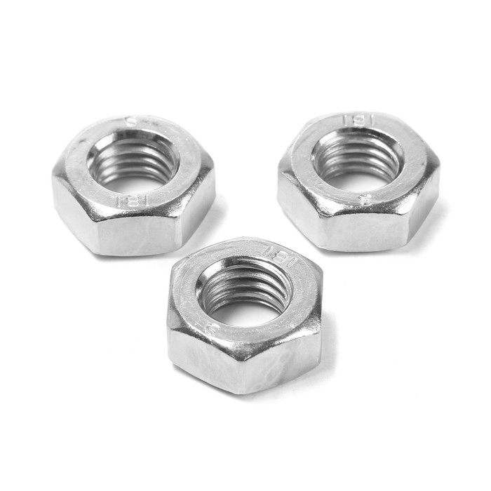 Гайка ТУНДРА, шестигранная, DIN 934, класс прочности 6, оцинкованная, М6, фасовка 1 кг Гайка ТУНДРА, шестигранная, DIN 934, класс прочности 6, оцинкованная, М6, фасовка 1 кг