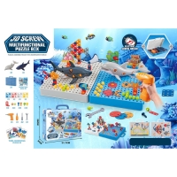 Конструктор винтовая мозаика &laquo;Морской мир&raquo;, с электрическим шуруповертом, 193 детали