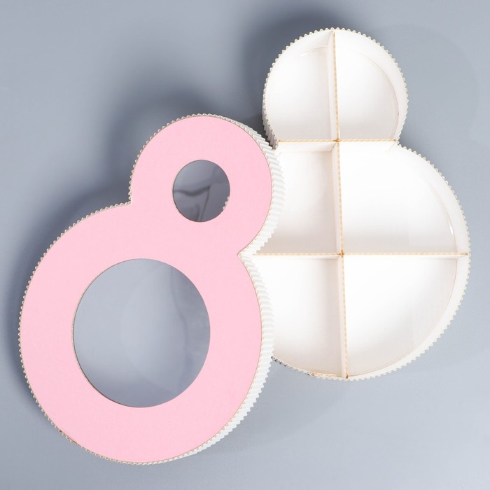 Коробка подарочная, кондитерская упаковка «8 марта» розовая, 22 х 16 х 5 см Коробка подарочная, кондитерская упаковка «8 марта» розовая, 22 х 16 х 5 см