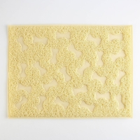 Коврик универсальный под миску и лоток &laquo;Косточки&raquo;, 30х40 см, бежевый