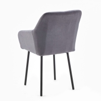 Стул "Либерти", Велюр графит/Черный