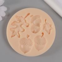 Молд силиконовый "Желуди" от 3х2 см до 5,5х3,5 см МИКС