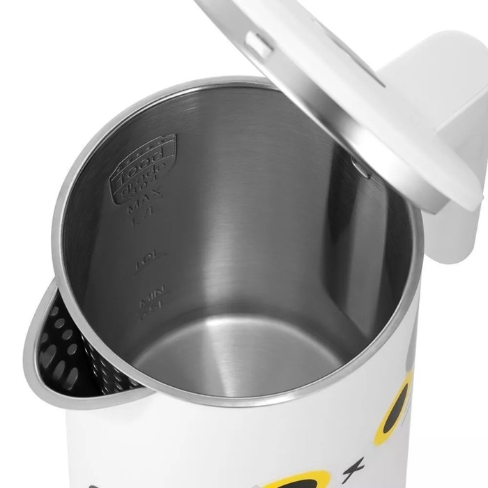 Чайник электрический Kitfort КТ-6185, металл, 1.7 л, 2200 Вт, белый Чайник электрический Kitfort КТ-6185, металл, 1.7 л, 2200 Вт, белый