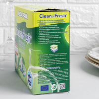 Таблетки для посудомоечных машин Clean & Fresh All in 1, + очиститель, 60 шт