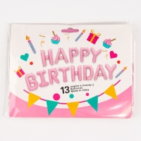 Шар фольгированный 16" &laquo;Happy Birthday&raquo;, заглавные буквы, цвет розовый