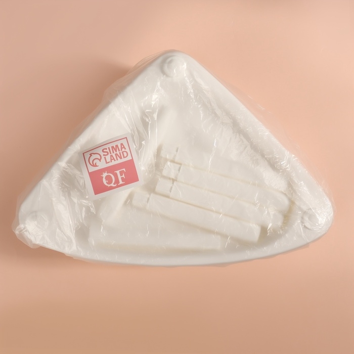 Органайзер для хранения косметики, угловой, 3 секции, 28&times;19.5&times;29 см, белый