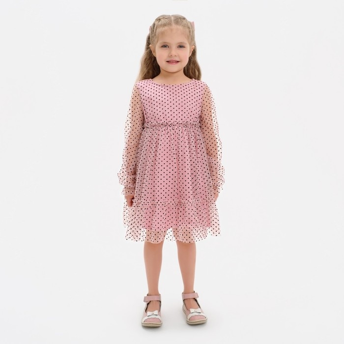 Платье сетка KAFTAN, р. 36 (134-140 см), розовый