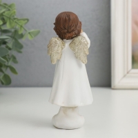 Сувенир полистоун "Ангелочек с фонариком" золотые крылышки 4х4,8х13 см Сувенир полистоун "Ангелочек с фонариком" золотые крылышки 4х4,8х13 см