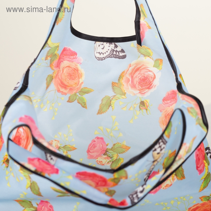 Сумка хозяйственная без застёжки, складная, цвет голубой