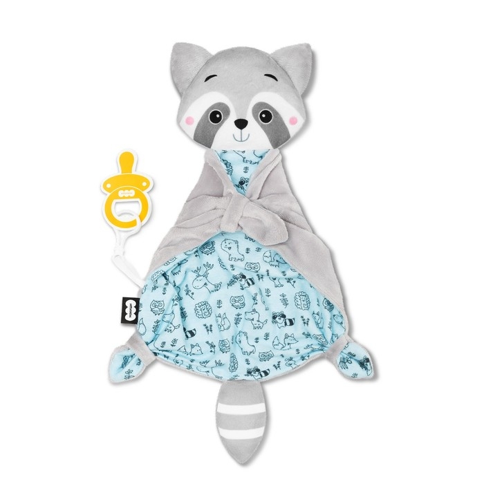Комфортер - игрушка &laquo;Енотик&raquo; с держателем для соски, цвет серый, Мякиши