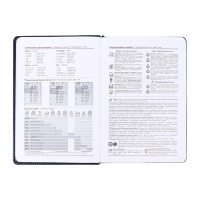 Ежедневник датированный 2025 года, ESCALADA, A5 176 листов, твердая обложка кожзам с поролоном, блинтовое тиснение, перфорация на обложке, блок 70 г/м2, синий