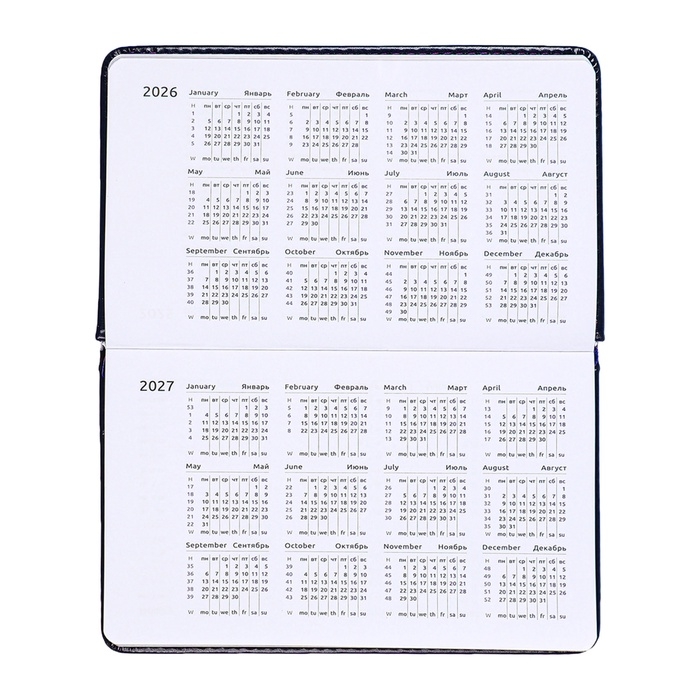 Планинг карманный датированный 2025 года, 64 листа, deVENTE.Bravo, твердая обложка кожзам с поролоном, термо тиснение, блок 70 г/м2, синий, 155 х 95мм