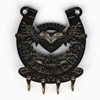 Ключница настенная-подкова &laquo;Счастья и добра&raquo;, 10,3 х 12,5 см.