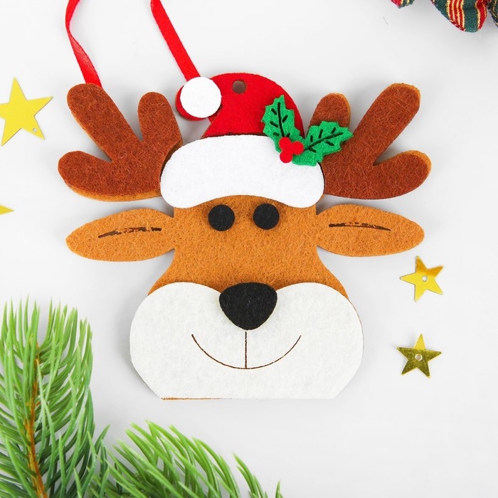 Набор для творчества - создай ёлочное украшение из фетра &laquo;Новогодний олень&raquo;