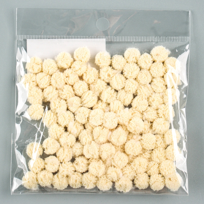 Набор деталей для декора &laquo;Бомбошки&raquo;, 100 шт., размер одной шт. &mdash; 1 см, цвет кремовый