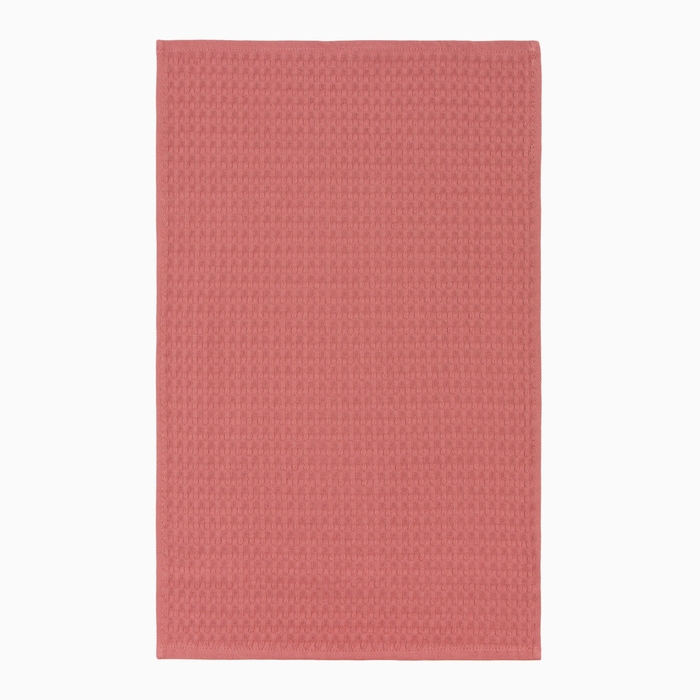 Набор кухонных полотенец Доляна, цвет пудровый, 35х60см-2шт, 100% хл, вафля, 220 гр/м2