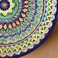 Ляган Риштанская Керамика "Узоры", 42 см, синий, микс Ляган Риштанская Керамика "Узоры", 42 см, синий, микс