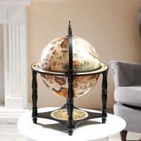 Глобус бар декоративный "Карта странника" с подставкой внизу 41,6х41,6х56 см