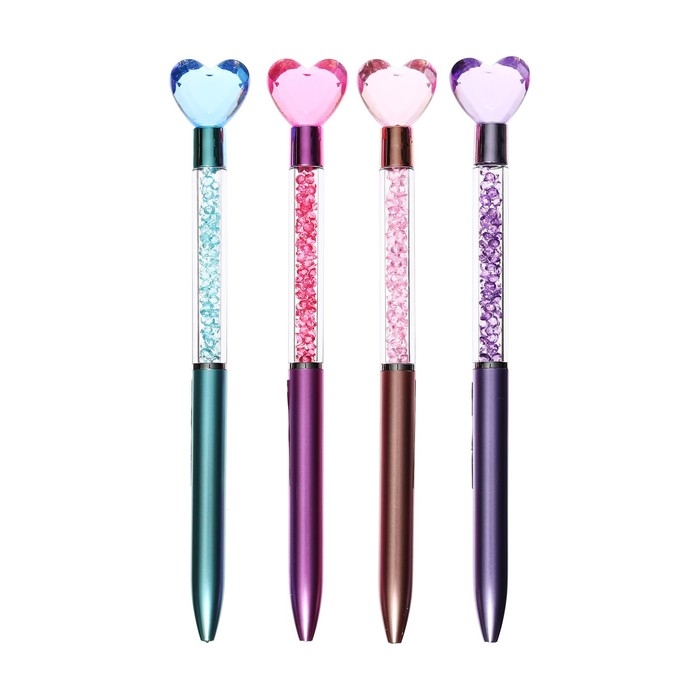 Ручка гелевая-прикол Ручка гелевая-прикол "Блеск Сердце", МИКС