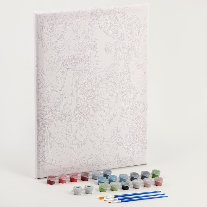 Картина по номерам на холсте с подрамником &laquo;Зеленоглазая девушка&raquo;, 30 х 40 см