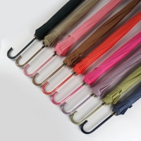 Зонт - трость полуавтоматический &laquo;Однотон&raquo;, эпонж, 16 спиц, R = 53/60 см, D = 120 см, цвет МИКС