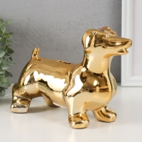 Копилка керамика "Такса золотая" 24,510,5х16,5 см Копилка керамика "Такса золотая" 24,510,5х16,5 см