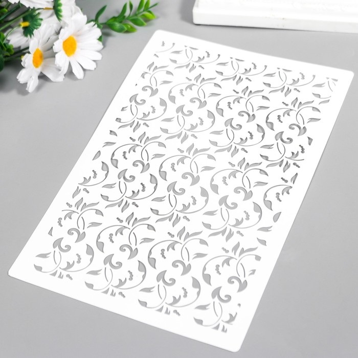 Трафарет пластиковый Трафарет пластиковый "Текстурный узор" 24х16 см